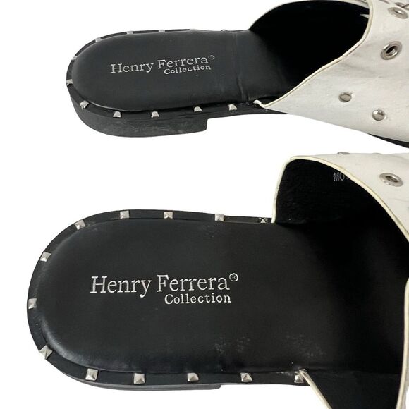 Henry Ferrera Collection Womens Size 8.5 White Western Flat Sandal - Picture 7 of 8